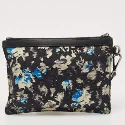 مملوكة مسبقًا Jimmy Choo Multicolor Printed Nylon Wristlet Zip Pouch