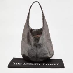 Jimmy Choo Metallic Iridescent Leather Hobo 