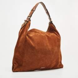 Pre Owned Jimmy Choo Brown Suede Ana Hobo