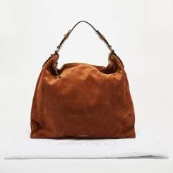 Pre Owned Jimmy Choo Brown Suede Ana Hobo