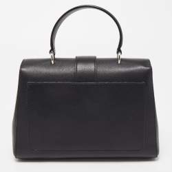 Jimmy Choo Black Medium Cheri Crystals Top Handle Bag