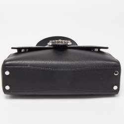 Jimmy Choo Black Medium Cheri Crystals Top Handle Bag