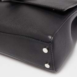 Jimmy Choo Black Medium Cheri Crystals Top Handle Bag