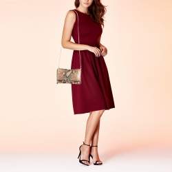 Pre Owned Jimmy Choo Multicolor Python Tassel Crossbody Bag