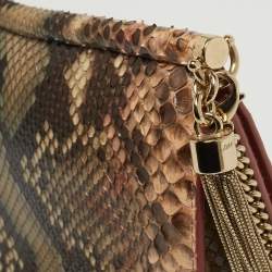 Pre Owned Jimmy Choo Multicolor Python Tassel Crossbody Bag