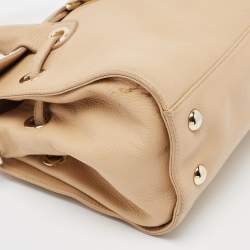Pre Owned Jimmy Choo Beige Leather Rosalie Satchel