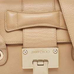 Pre Owned Jimmy Choo Beige Leather Rosalie Satchel