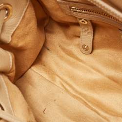 Pre Owned Jimmy Choo Beige Leather Rosalie Satchel