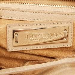 Pre Owned Jimmy Choo Beige Leather Rosalie Satchel