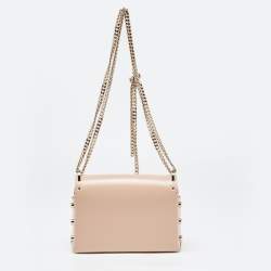 Pre Owned Jimmy Choo Beige Leather Lockett City Shoulder Bag