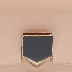 Pre Owned Jimmy Choo Beige Leather Lockett City Shoulder Bag