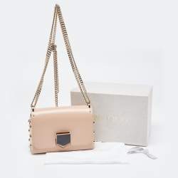 Pre Owned Jimmy Choo Beige Leather Lockett City Shoulder Bag