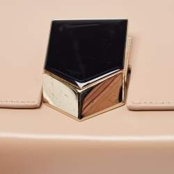 Pre Owned Jimmy Choo Beige Leather Lockett City Shoulder Bag