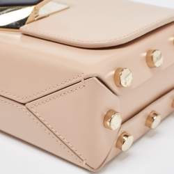 Pre Owned Jimmy Choo Beige Leather Lockett City Shoulder Bag