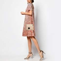 Pre Owned Jimmy Choo Beige Leather Lockett City Shoulder Bag