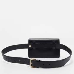 Jimmy Choo Black Leather Varenne Belt Bag