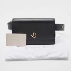 Jimmy Choo Black Leather Varenne Belt Bag