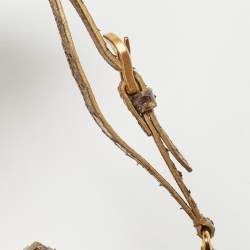 Pre Owned Jimmy Choo Go;ld Watersnake Leather Tulita Wristlet Clutch