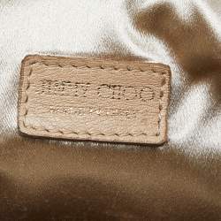 Pre Owned Jimmy Choo Black Shimmering Leather Chandra Clutch
