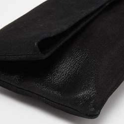 Pre Owned Jimmy Choo Black Shimmering Leather Chandra Clutch