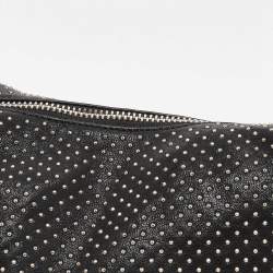 Pre Owned Jimmy Choo Black Leather Studded Solar Hobo