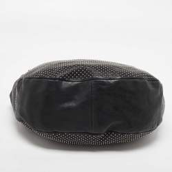 Pre Owned Jimmy Choo Black Leather Studded Solar Hobo