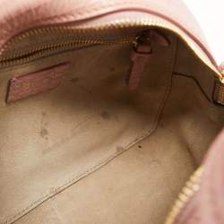 Jimmy Choo Pink Croc Embossed Leather Small Varenne Bowler Bag