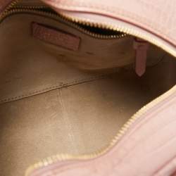 Jimmy Choo Pink Croc Embossed Leather Small Varenne Bowler Bag