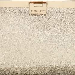 Jimmy Choo Gold Patent Leather Frame Clutch