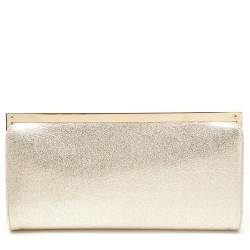 Jimmy Choo Gold Patent Leather Frame Clutch