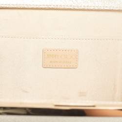 Jimmy Choo Gold Patent Leather Frame Clutch