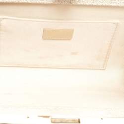 Jimmy Choo Gold Patent Leather Frame Clutch