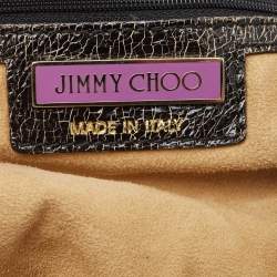 Jimmy Choo Black Crinkled Leather Lola Hobo