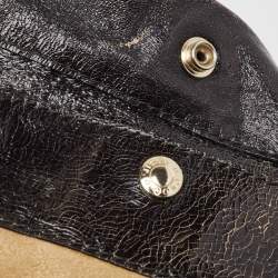 Jimmy Choo Black Crinkled Leather Lola Hobo