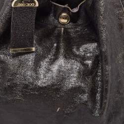 Jimmy Choo Black Crinkled Leather Lola Hobo