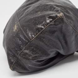 Jimmy Choo Black Crinkled Leather Lola Hobo