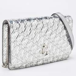 Pre Owned Jimmy Choo JC Embossed Patent Leather Palace Clutch Bag