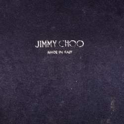 Jimmy Choo Metallic Navy Blue Leather Lockett City Shoulder Bag
