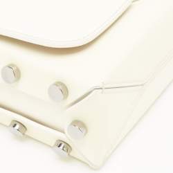 Jimmy Choo Off-White Leather Lockett City Shoulder Bag