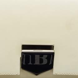 Jimmy Choo Off-White Leather Lockett City Shoulder Bag
