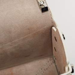 Jimmy Choo Off-White Leather Lockett City Shoulder Bag