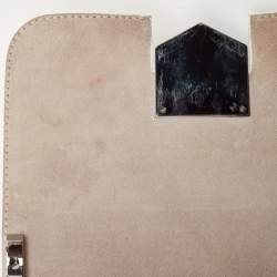 Jimmy Choo Off-White Leather Lockett City Shoulder Bag