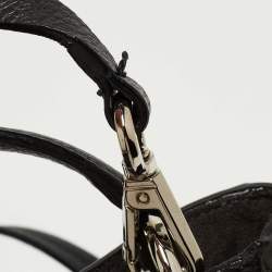 Pre Owned Jimmy Choo Black Leather Mini Varenne Top Handle Bag