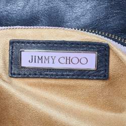 Pre Owned Jimmy Choo Black Leather Troy Chain Shoulder Bag