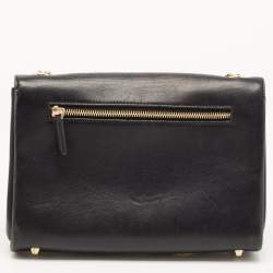 Pre Owned Jimmy Choo Black Leather and Snakeskin Trim Alba Shoulder Bag