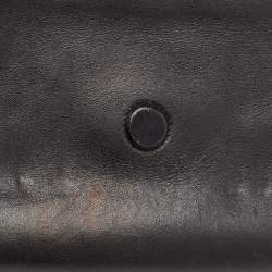 Pre Owned Jimmy Choo Black Leather and Snakeskin Trim Alba Shoulder Bag