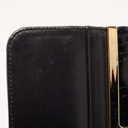 Pre Owned Jimmy Choo Black Leather and Snakeskin Trim Alba Shoulder Bag