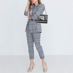 Pre Owned Jimmy Choo Black Leather and Snakeskin Trim Alba Shoulder Bag