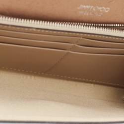 Pre Owned Jimmy Choo White Glitter Emmie Chain Clutch