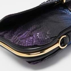 Jimmy Choo Multicolor Python Frame Chain Shoulder Bag